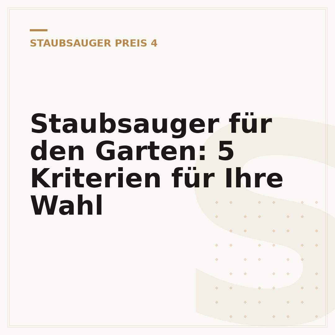 Staubsauger für den Garten: 5 Kriterien für Ihre Wahl