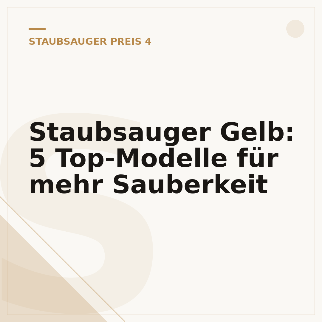 Staubsauger Gelb: 5 Top-Modelle für mehr Sauberkeit