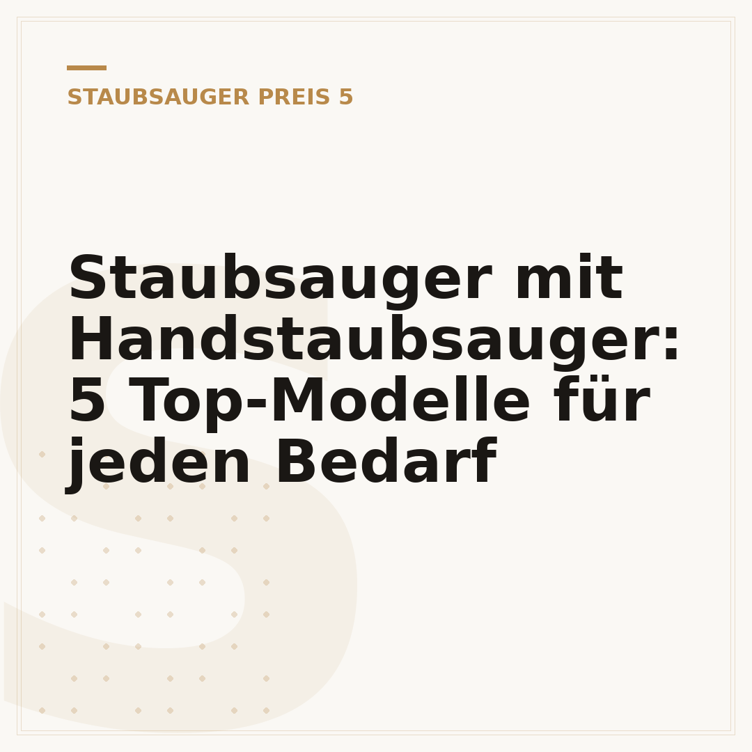 Staubsauger mit Handstaubsauger: 5 Top-Modelle für jeden Bedarf