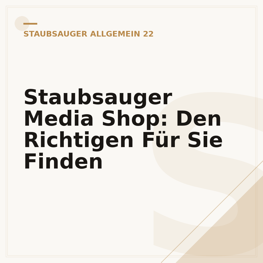 Staubsauger Media Shop: Den Richtigen Für Sie Finden