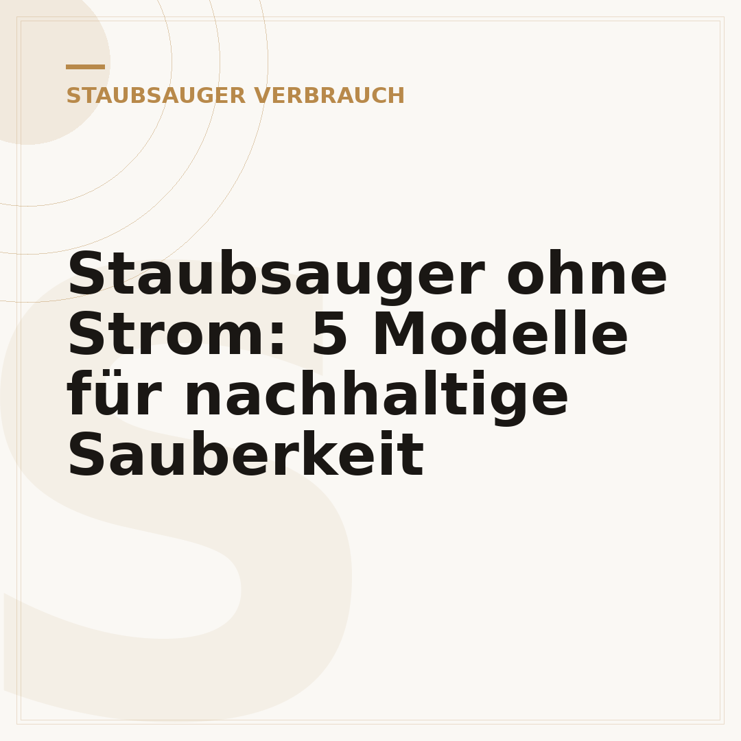 Staubsauger ohne Strom: 5 Modelle für nachhaltige Sauberkeit