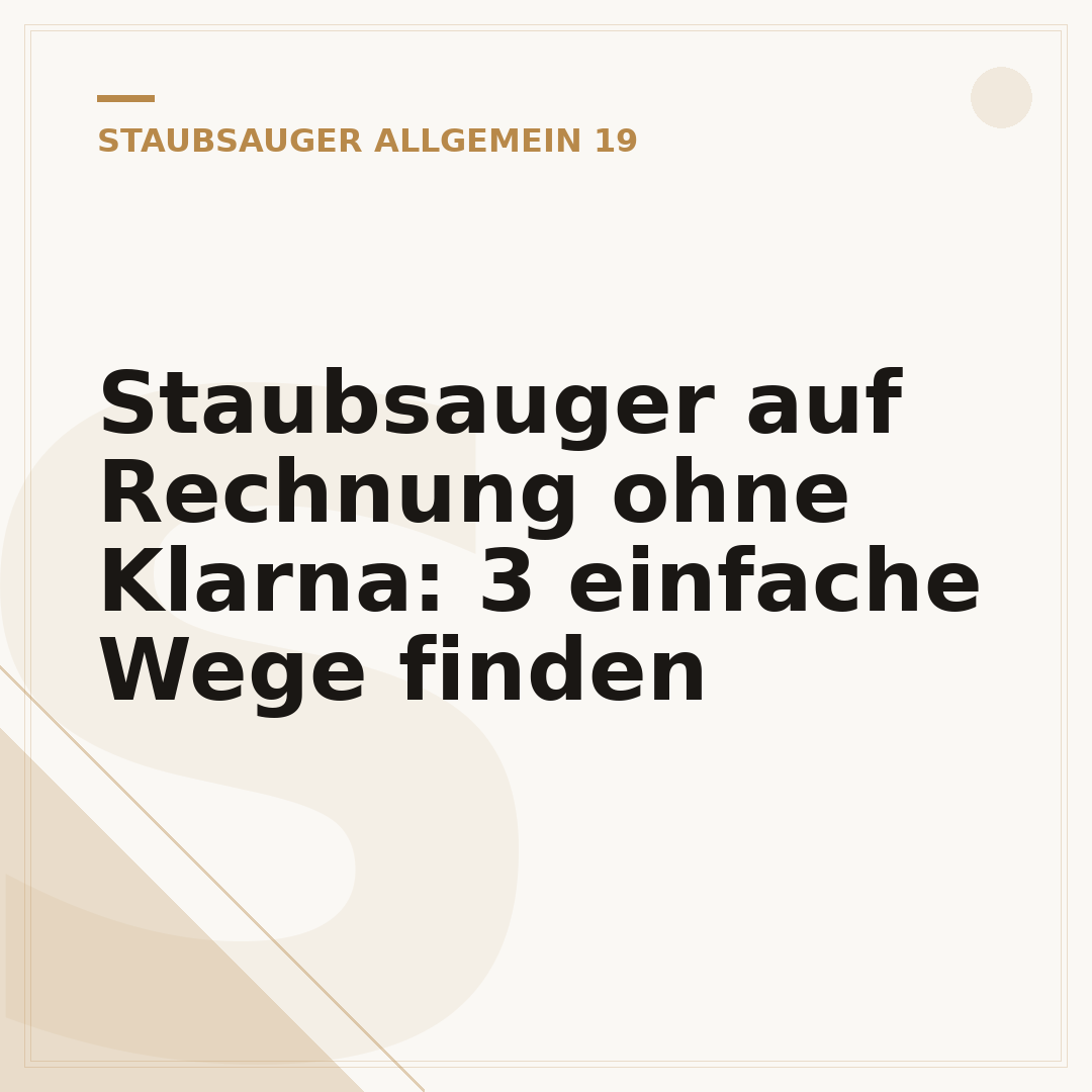 Staubsauger auf Rechnung ohne Klarna: 3 einfache Wege finden