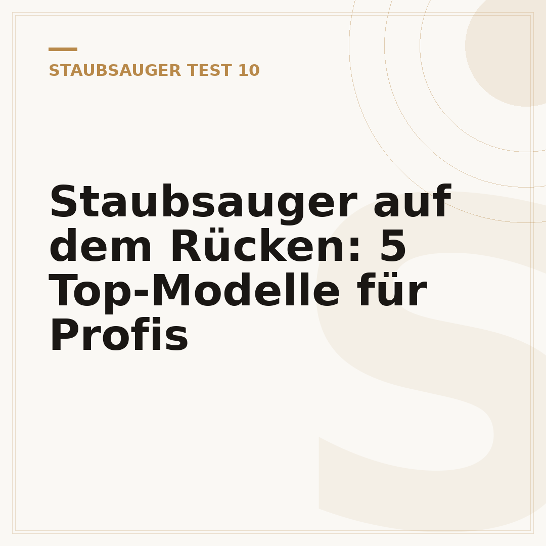 Staubsauger auf dem Rücken: 5 Top-Modelle für Profis