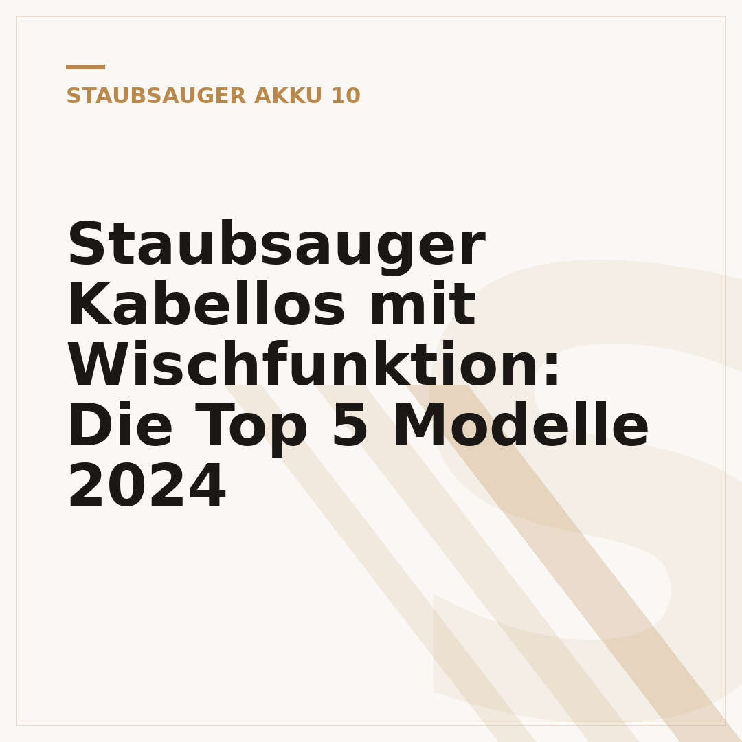 Staubsauger Kabellos mit Wischfunktion: Die Top 5 Modelle 2024