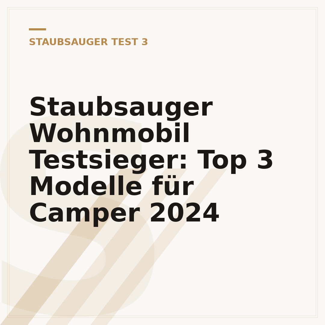 Staubsauger Wohnmobil Testsieger: Top 3 Modelle für Camper 2024