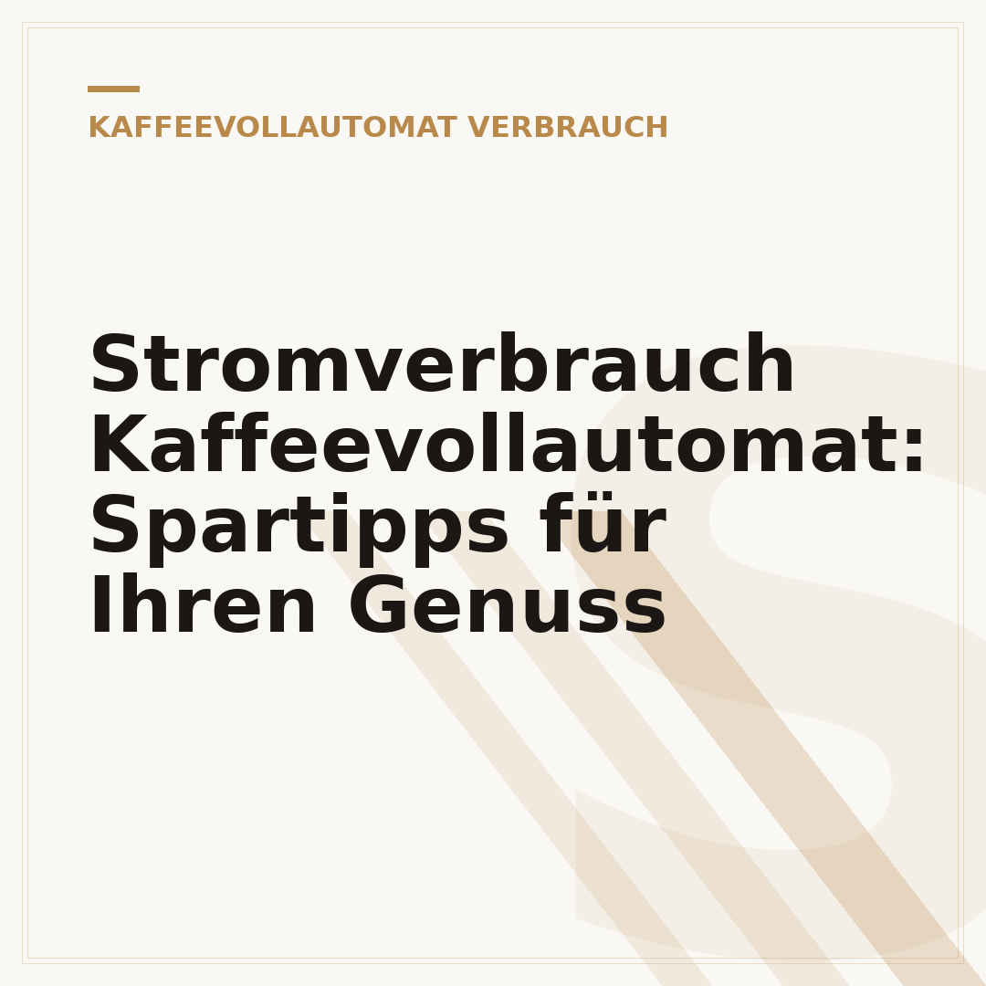 Stromverbrauch Kaffeevollautomat: Spartipps für Ihren Genuss