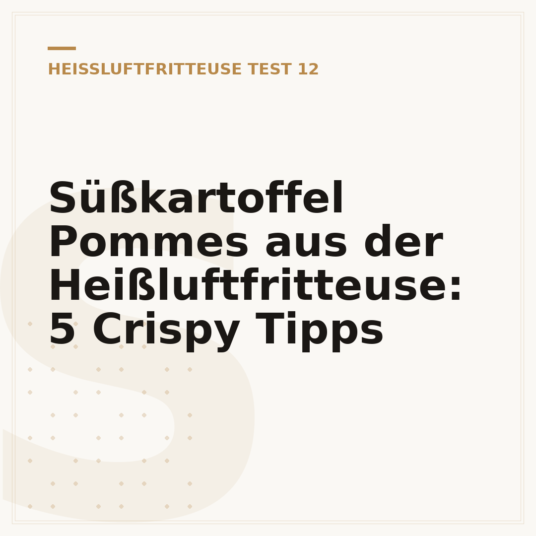 Süßkartoffel Pommes aus der Heißluftfritteuse: 5 Crispy Tipps