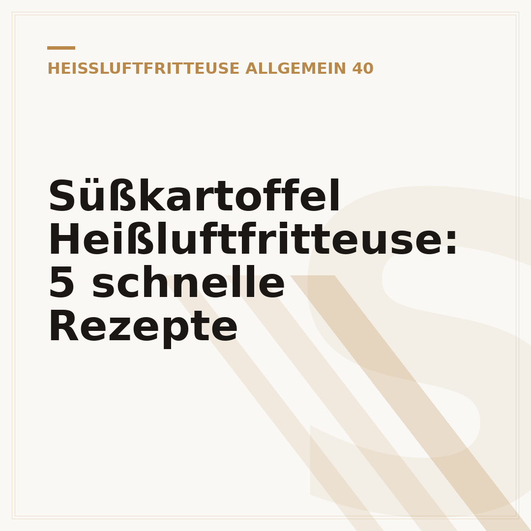 Süßkartoffel Heißluftfritteuse: 5 schnelle Rezepte