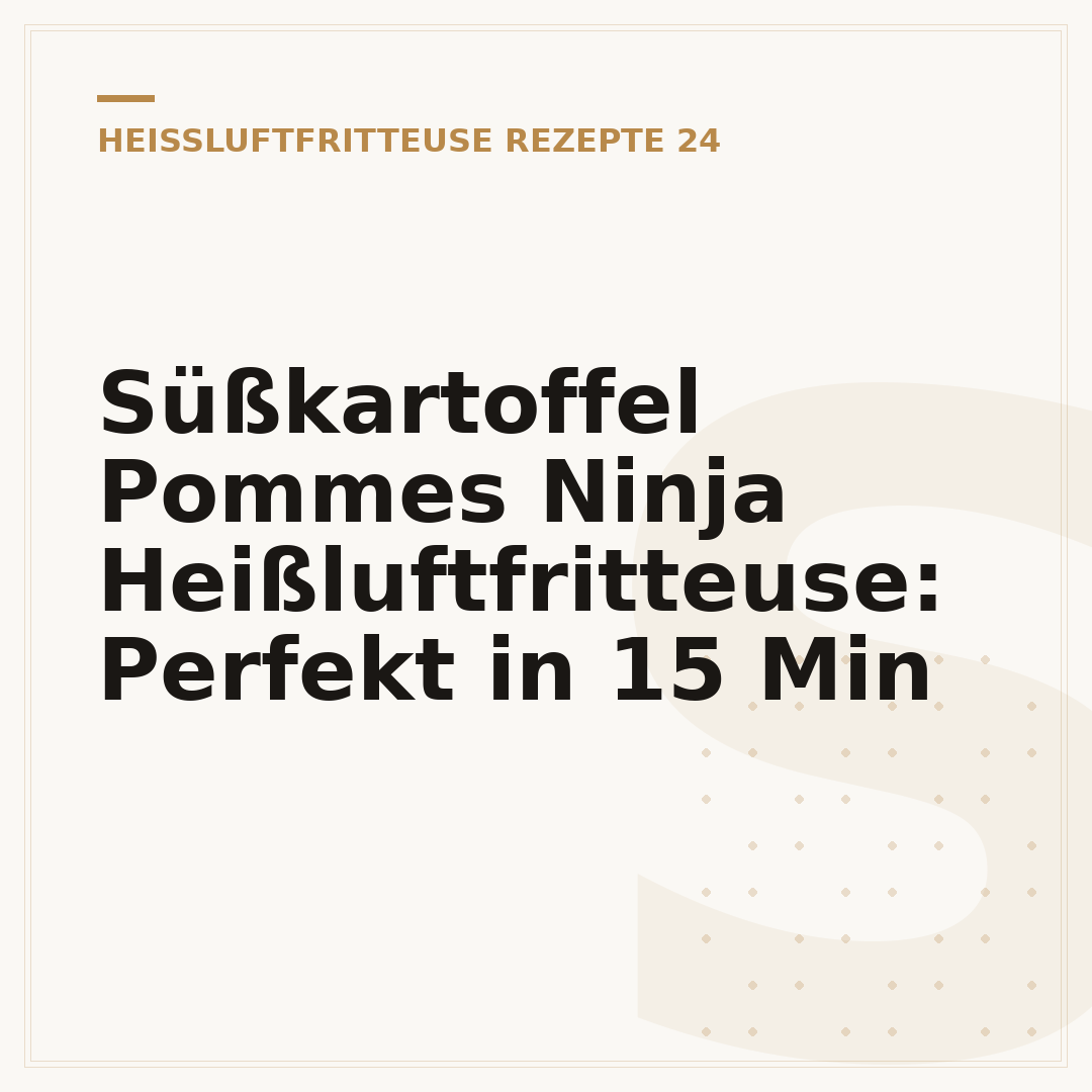 Süßkartoffel Pommes Ninja Heißluftfritteuse: Perfekt in 15 Min