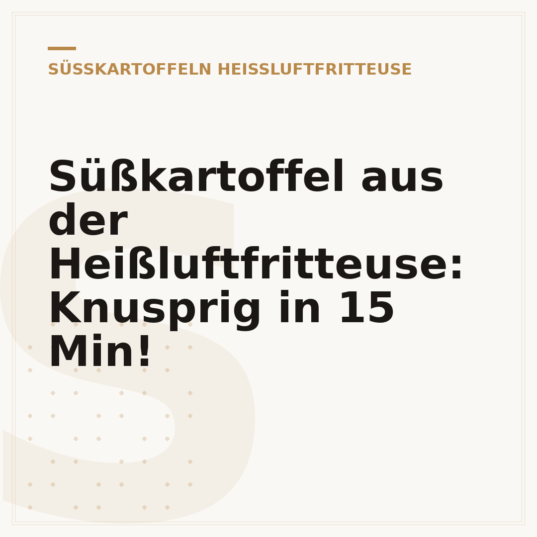 Süßkartoffel aus der Heißluftfritteuse: Knusprig in 15 Min!