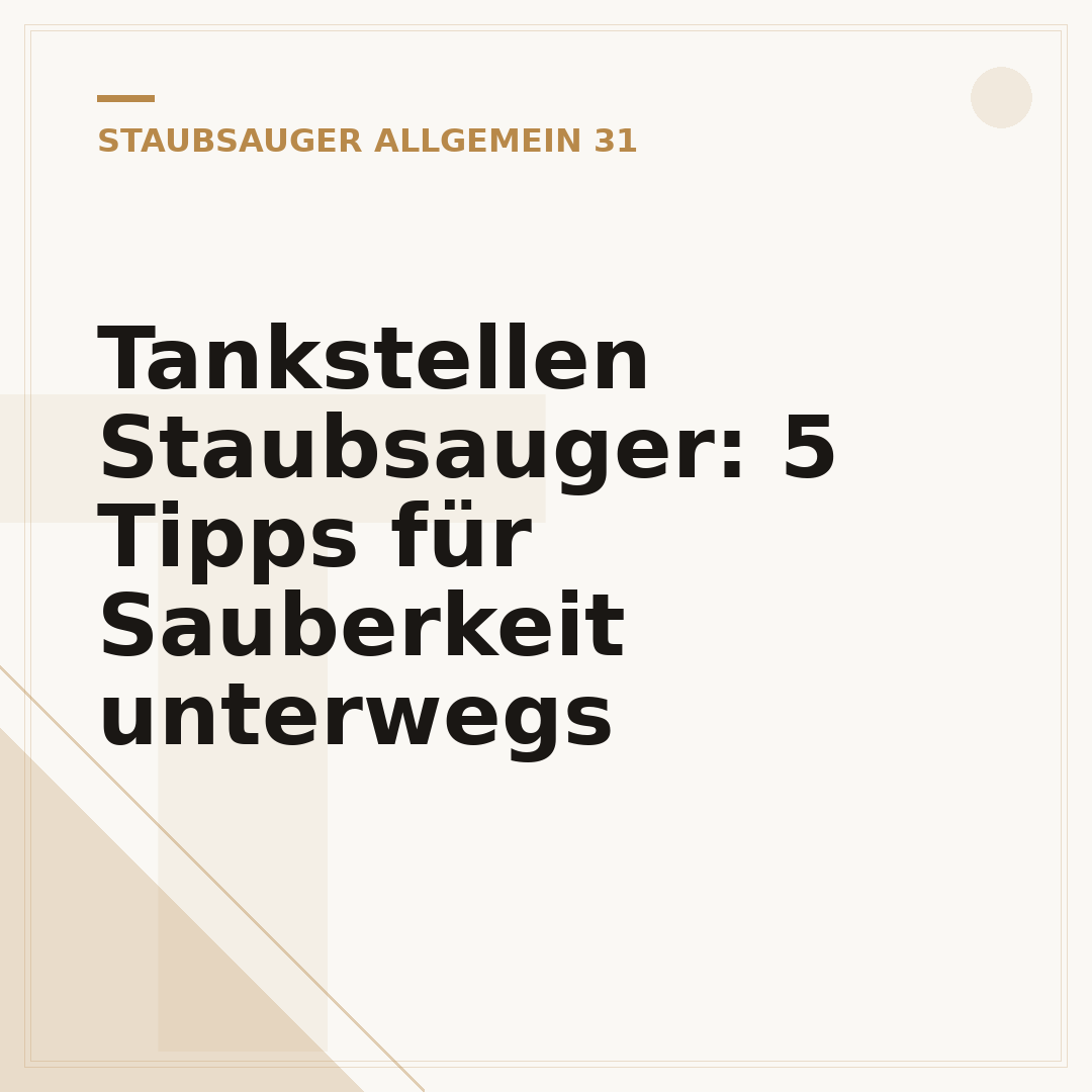 Tankstellen Staubsauger: 5 Tipps für Sauberkeit unterwegs