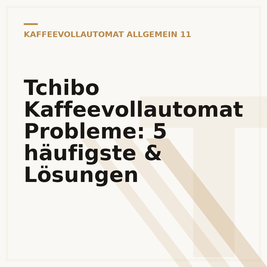 Tchibo Kaffeevollautomat Probleme: 5 häufigste & Lösungen