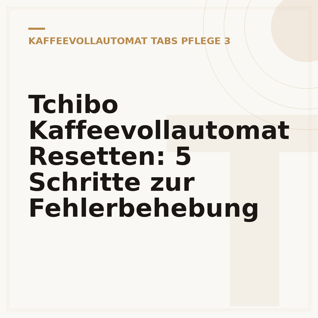 Tchibo Kaffeevollautomat Resetten: 5 Schritte zur Fehlerbehebung
