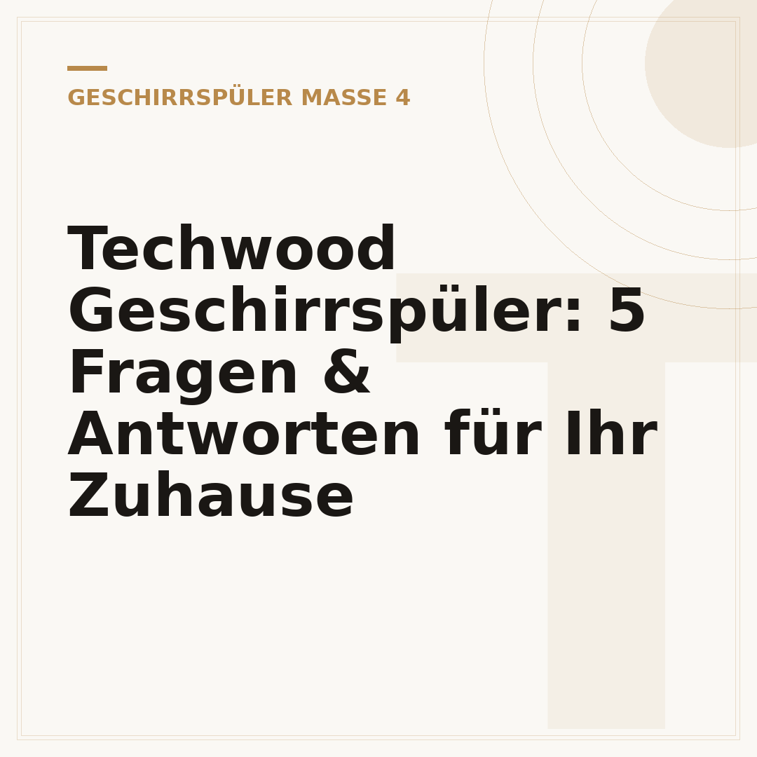 Techwood Geschirrspüler: 5 Fragen & Antworten für Ihr Zuhause