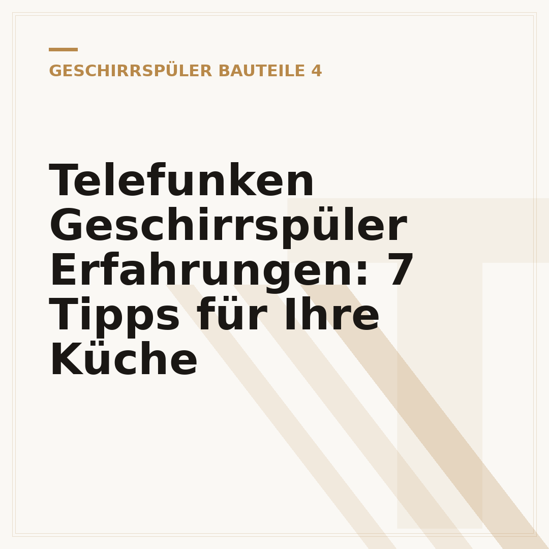 Telefunken Geschirrspüler Erfahrungen: 7 Tipps für Ihre Küche