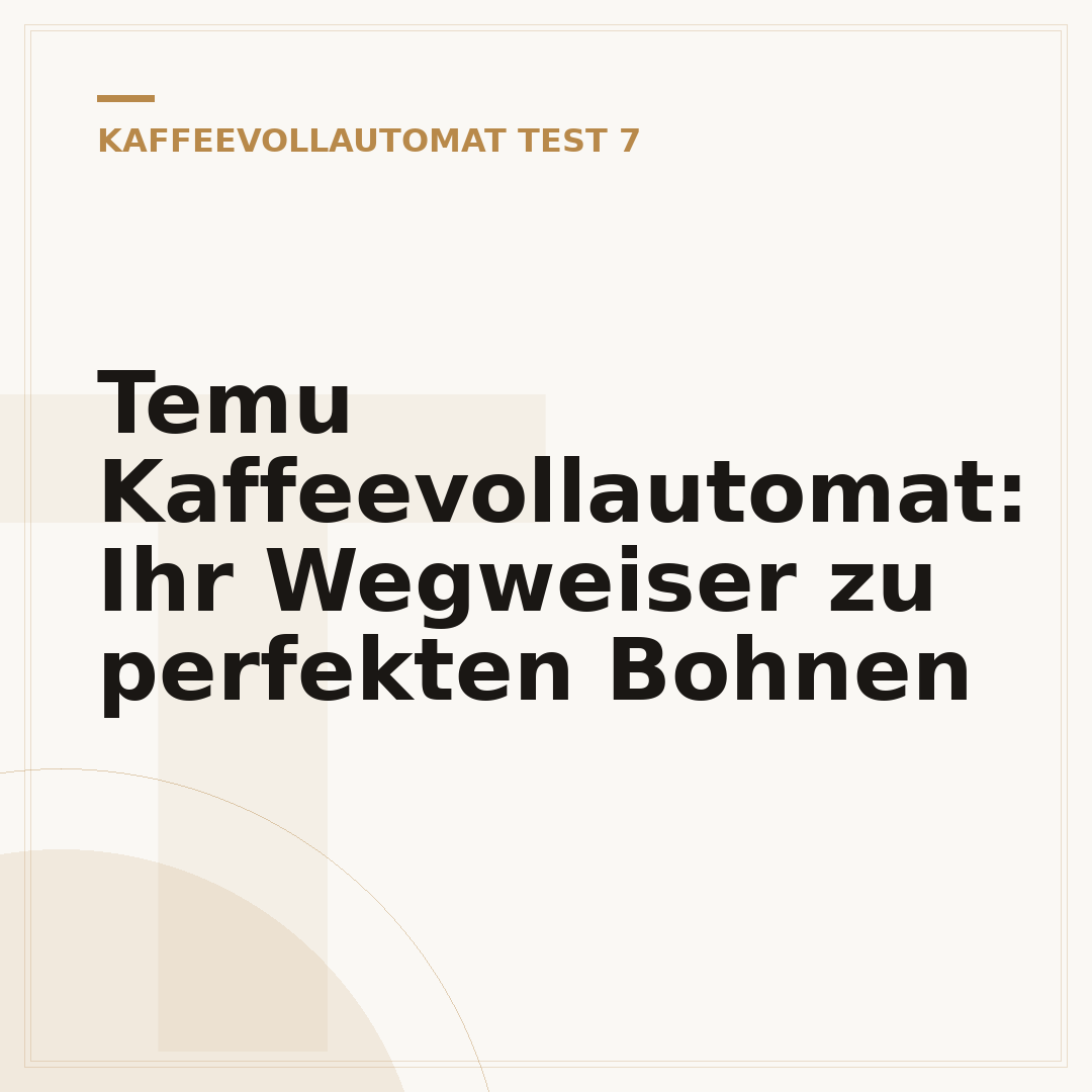 Temu Kaffeevollautomat: Ihr Wegweiser zu perfekten Bohnen