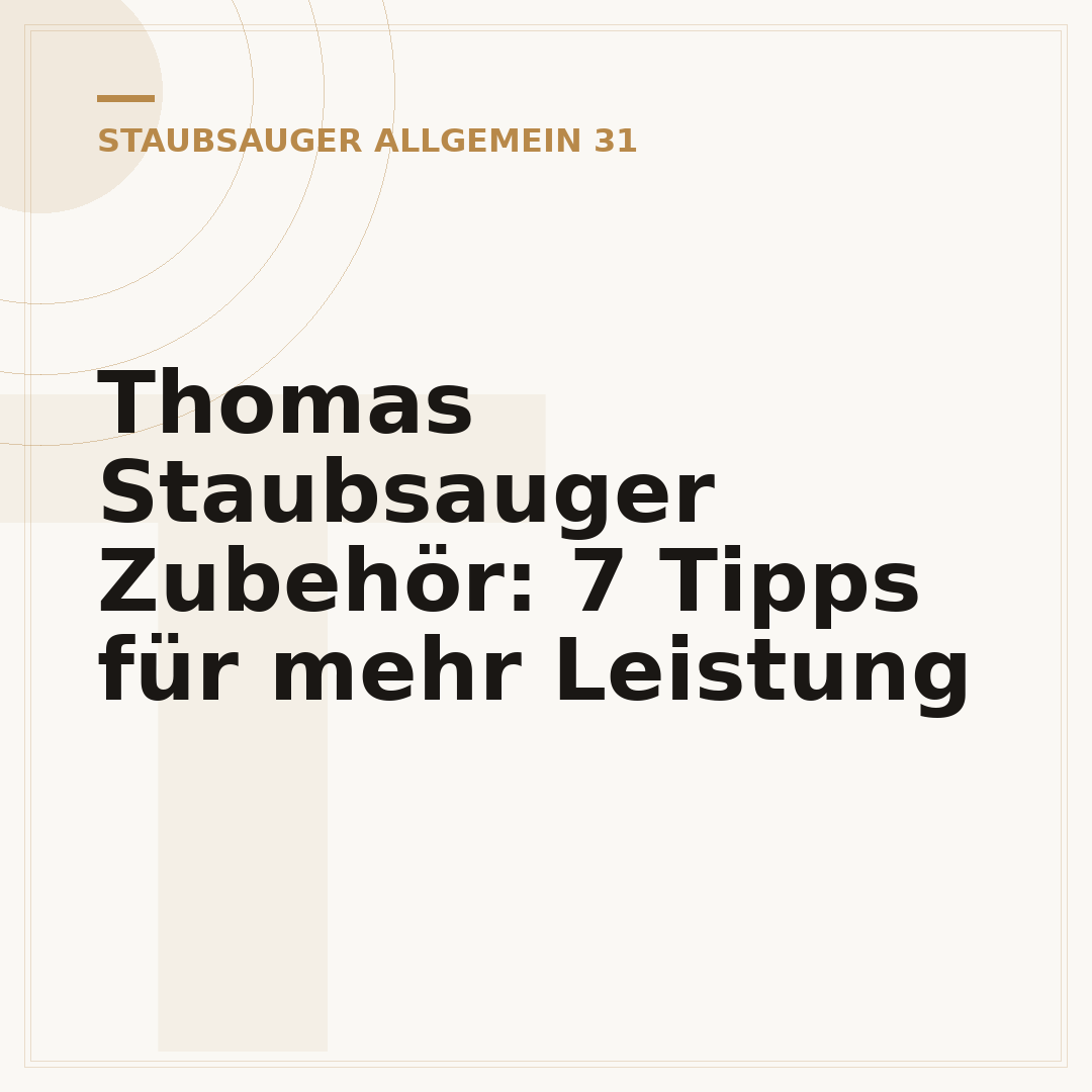 Thomas Staubsauger Zubehör: 7 Tipps für mehr Leistung