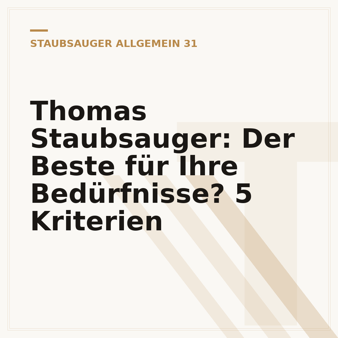 Thomas Staubsauger: Der Beste für Ihre Bedürfnisse? 5 Kriterien
