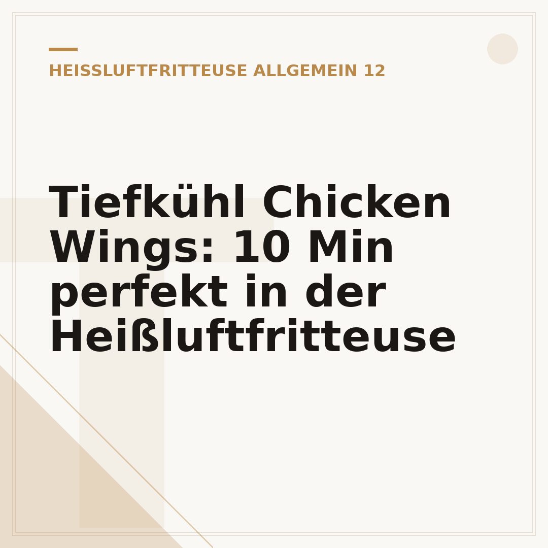 Tiefkühl Chicken Wings: 10 Min perfekt in der Heißluftfritteuse