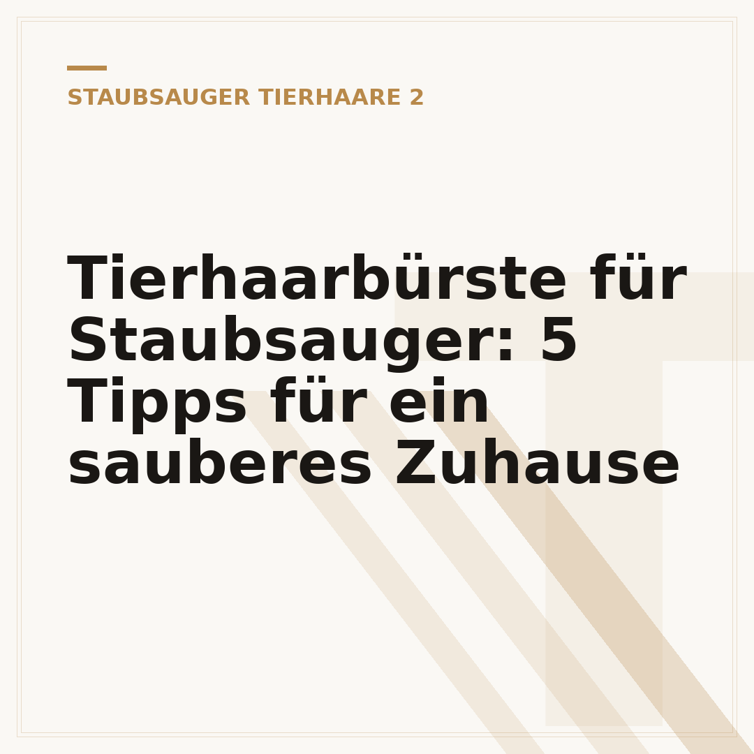 Tierhaarbürste für Staubsauger: 5 Tipps für ein sauberes Zuhause