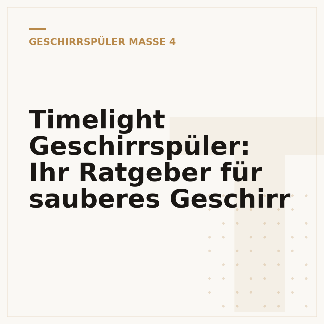 Timelight Geschirrspüler: Ihr Ratgeber für sauberes Geschirr