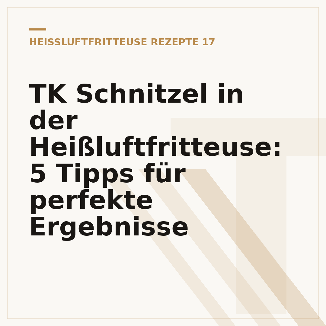 TK Schnitzel in der Heißluftfritteuse: 5 Tipps für perfekte Ergebnisse
