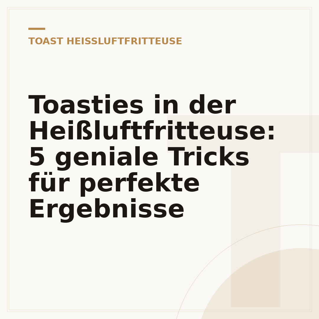 Toasties in der Heißluftfritteuse: 5 geniale Tricks für perfekte Ergebnisse
