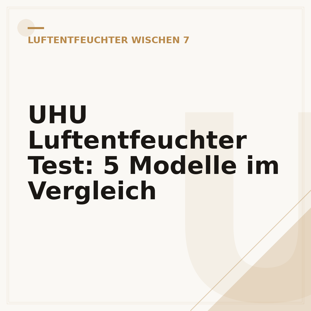 UHU Luftentfeuchter Test: 5 Modelle im Vergleich