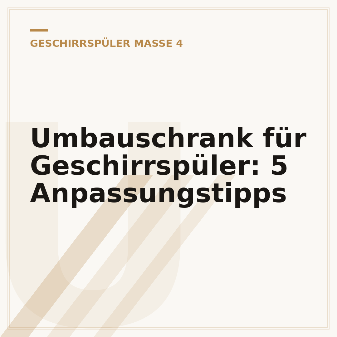 Umbauschrank für Geschirrspüler: 5 Anpassungstipps