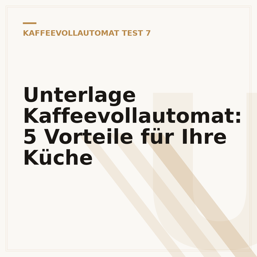 Unterlage Kaffeevollautomat: 5 Vorteile für Ihre Küche