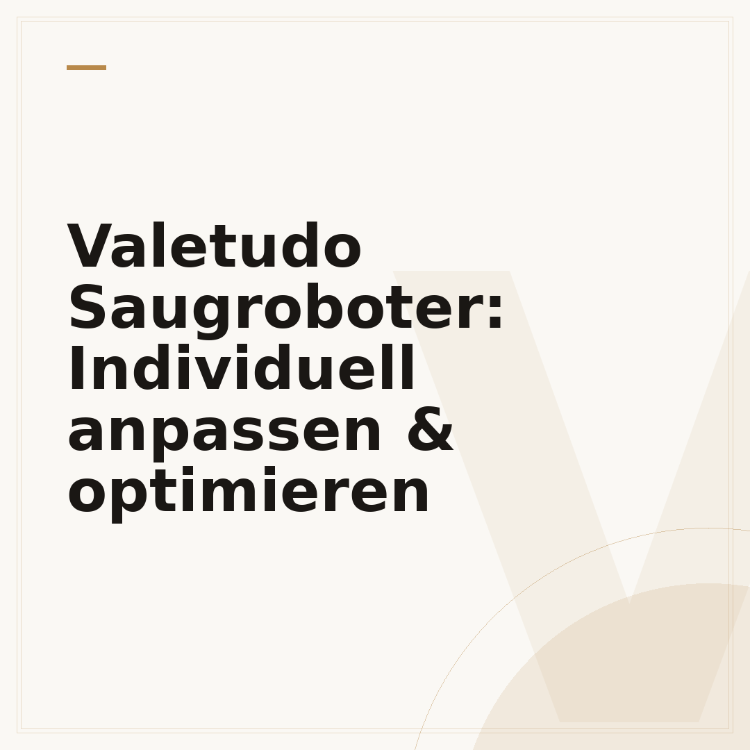 Valetudo Saugroboter: Individuell anpassen & optimieren