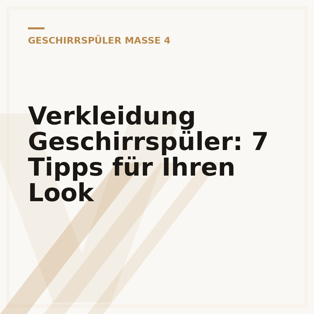 Verkleidung Geschirrspüler: 7 Tipps für Ihren Look