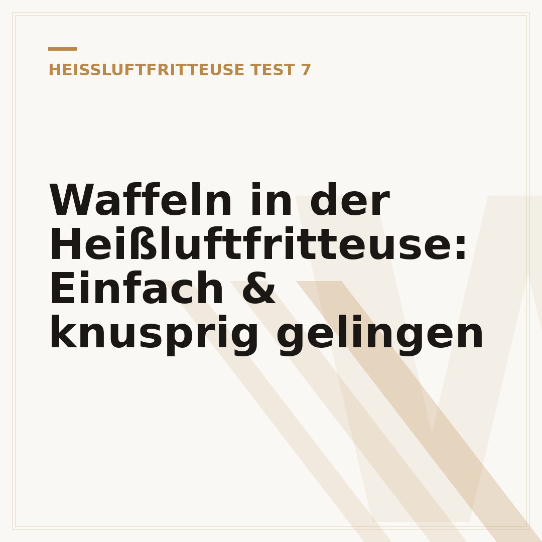 Waffeln in der Heißluftfritteuse: Einfach & knusprig gelingen