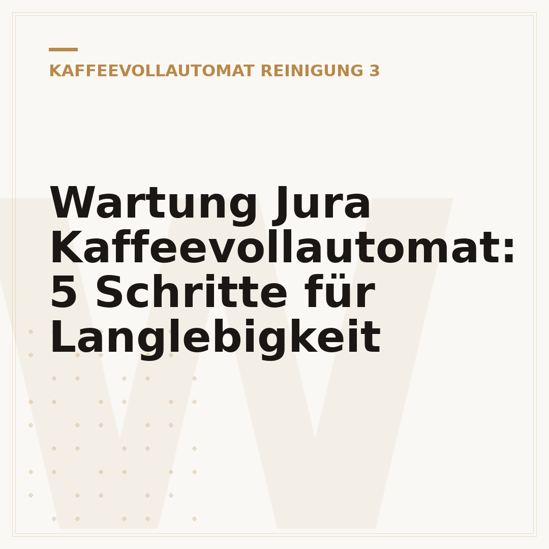 Wartung Jura Kaffeevollautomat: 5 Schritte für Langlebigkeit