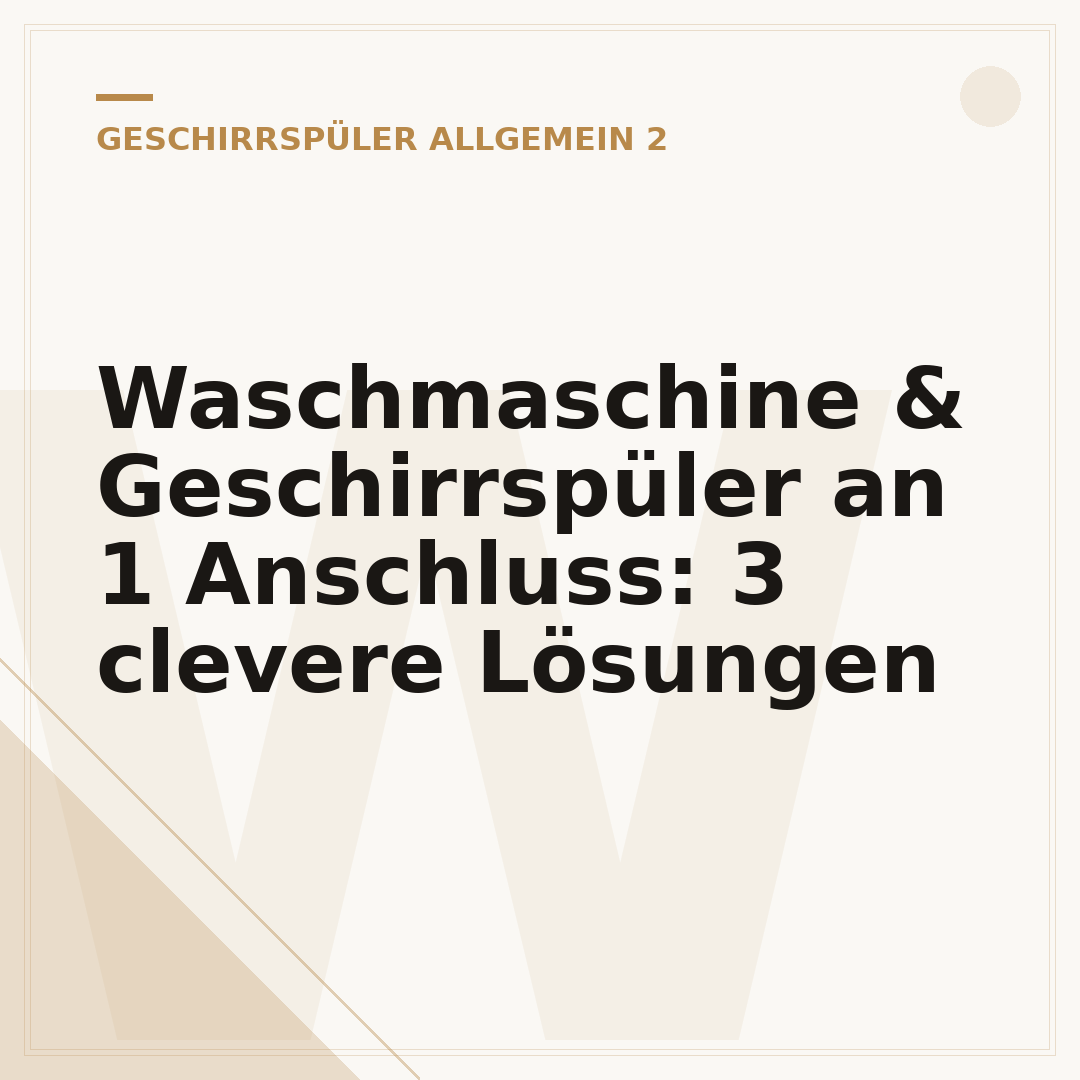 Waschmaschine & Geschirrspüler an 1 Anschluss: 3 clevere Lösungen