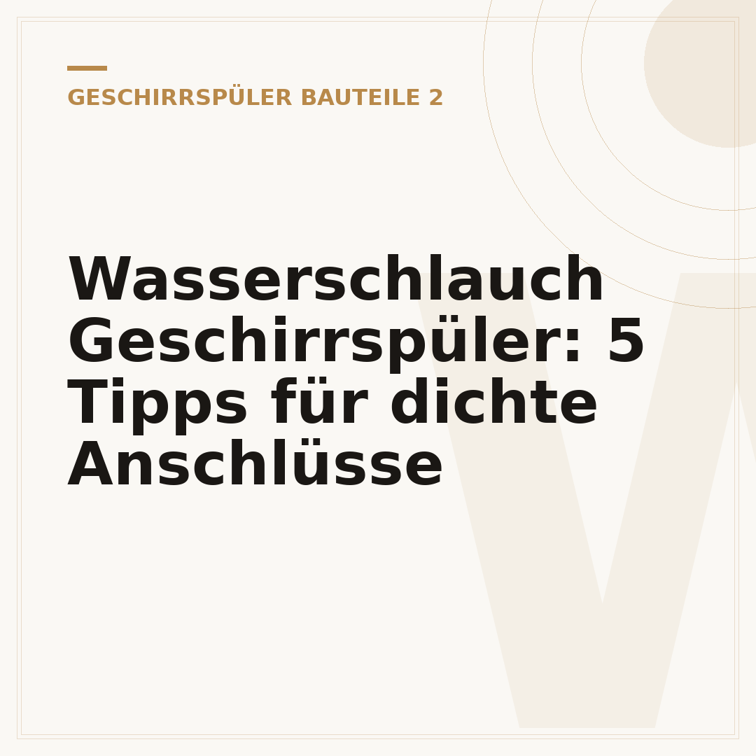Wasserschlauch Geschirrspüler: 5 Tipps für dichte Anschlüsse