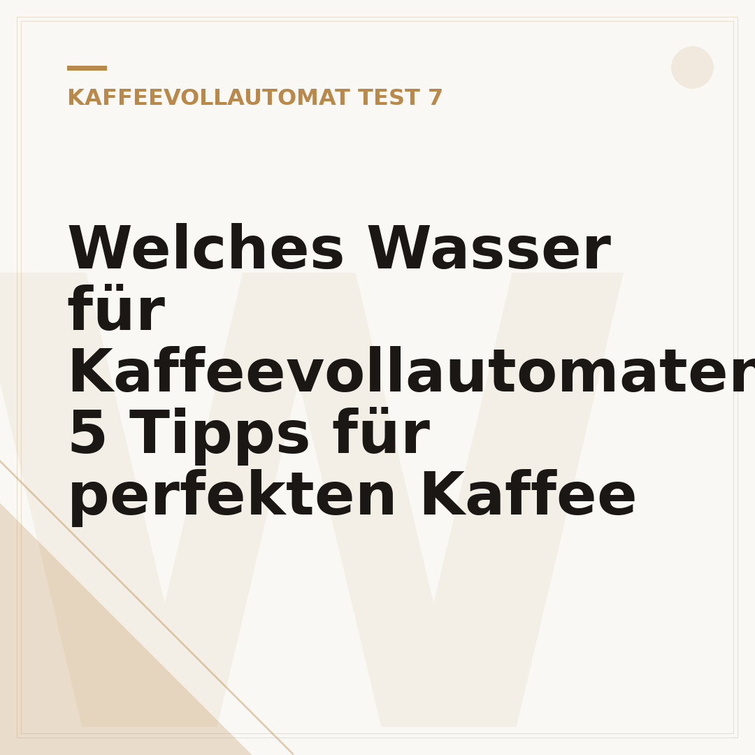 Welches Wasser für Kaffeevollautomaten? 5 Tipps für perfekten Kaffee