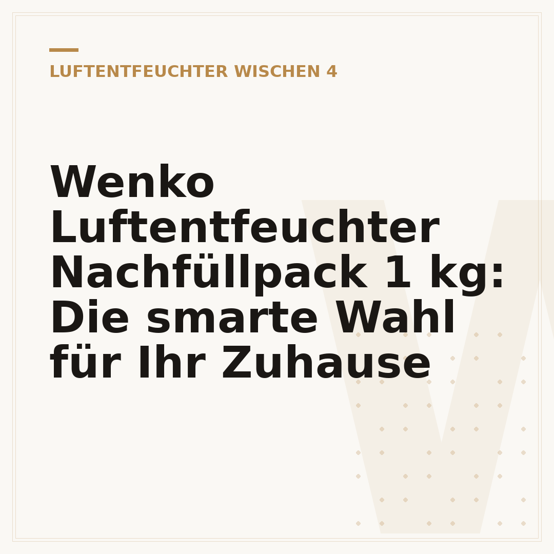Wenko Luftentfeuchter Nachfüllpack 1 kg: Die smarte Wahl für Ihr Zuhause
