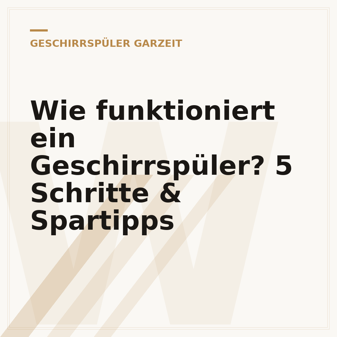 Wie funktioniert ein Geschirrspüler? 5 Schritte & Spartipps