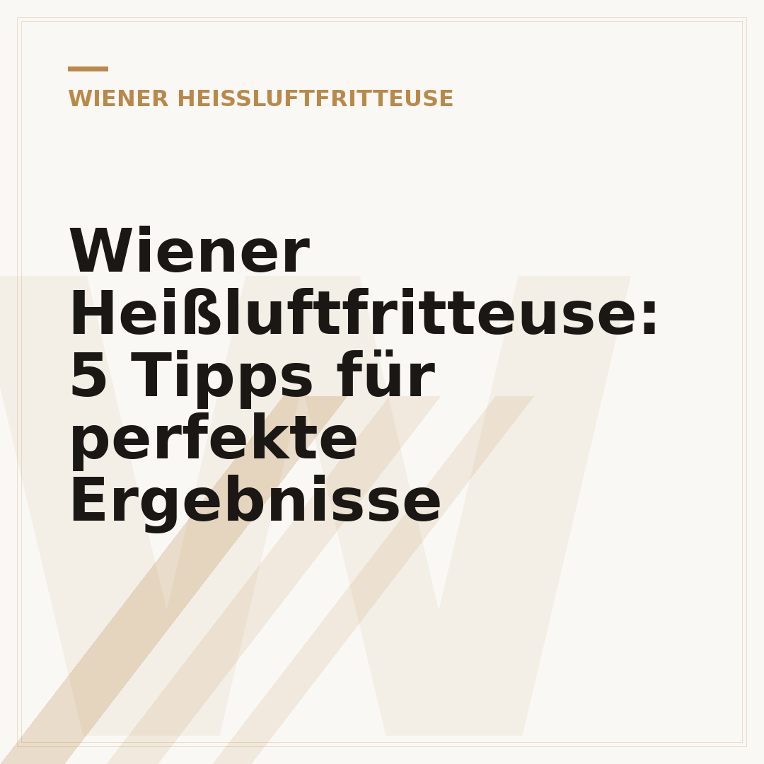 Wiener Heißluftfritteuse: 5 Tipps für perfekte Ergebnisse