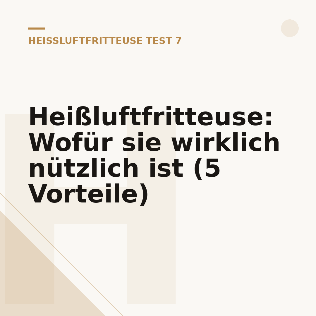 Heißluftfritteuse: Wofür sie wirklich nützlich ist (5 Vorteile)