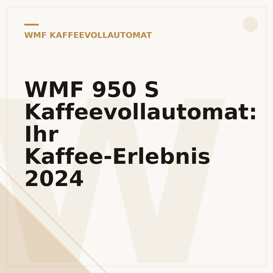 WMF 950 S Kaffeevollautomat: Ihr Kaffee-Erlebnis 2024