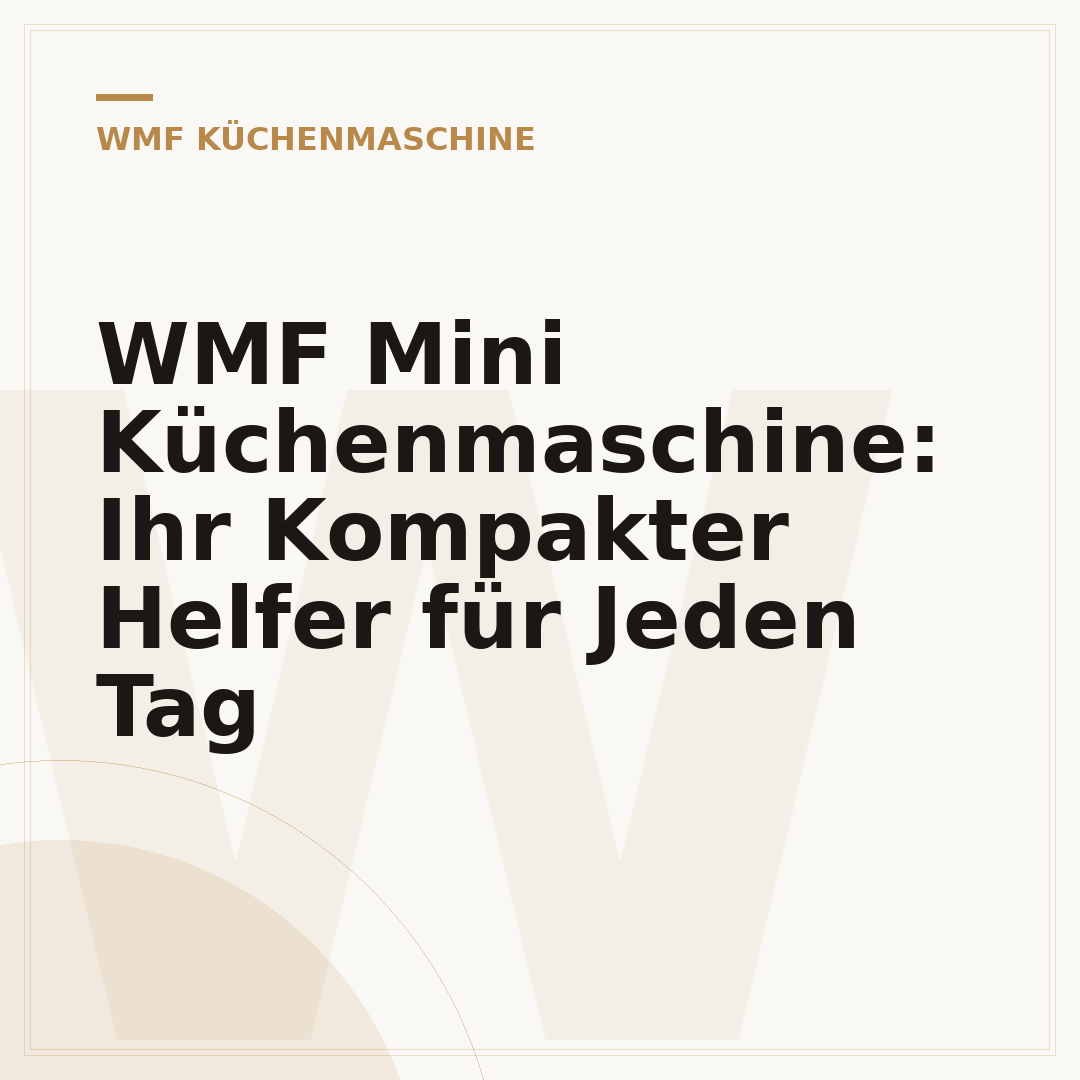 WMF Mini Küchenmaschine: Ihr Kompakter Helfer für Jeden Tag