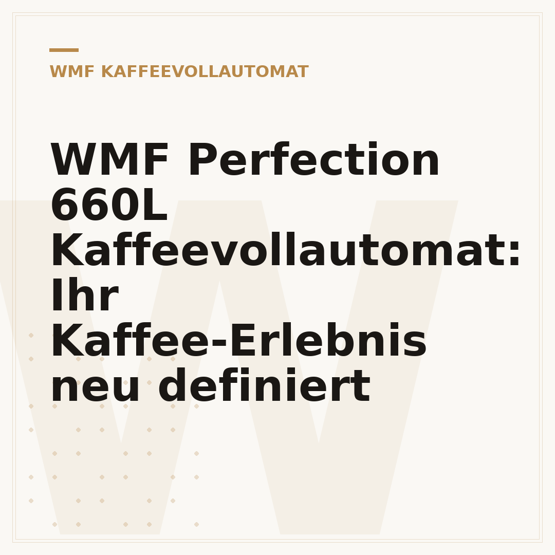 WMF Perfection 660L Kaffeevollautomat: Ihr Kaffee-Erlebnis neu definiert