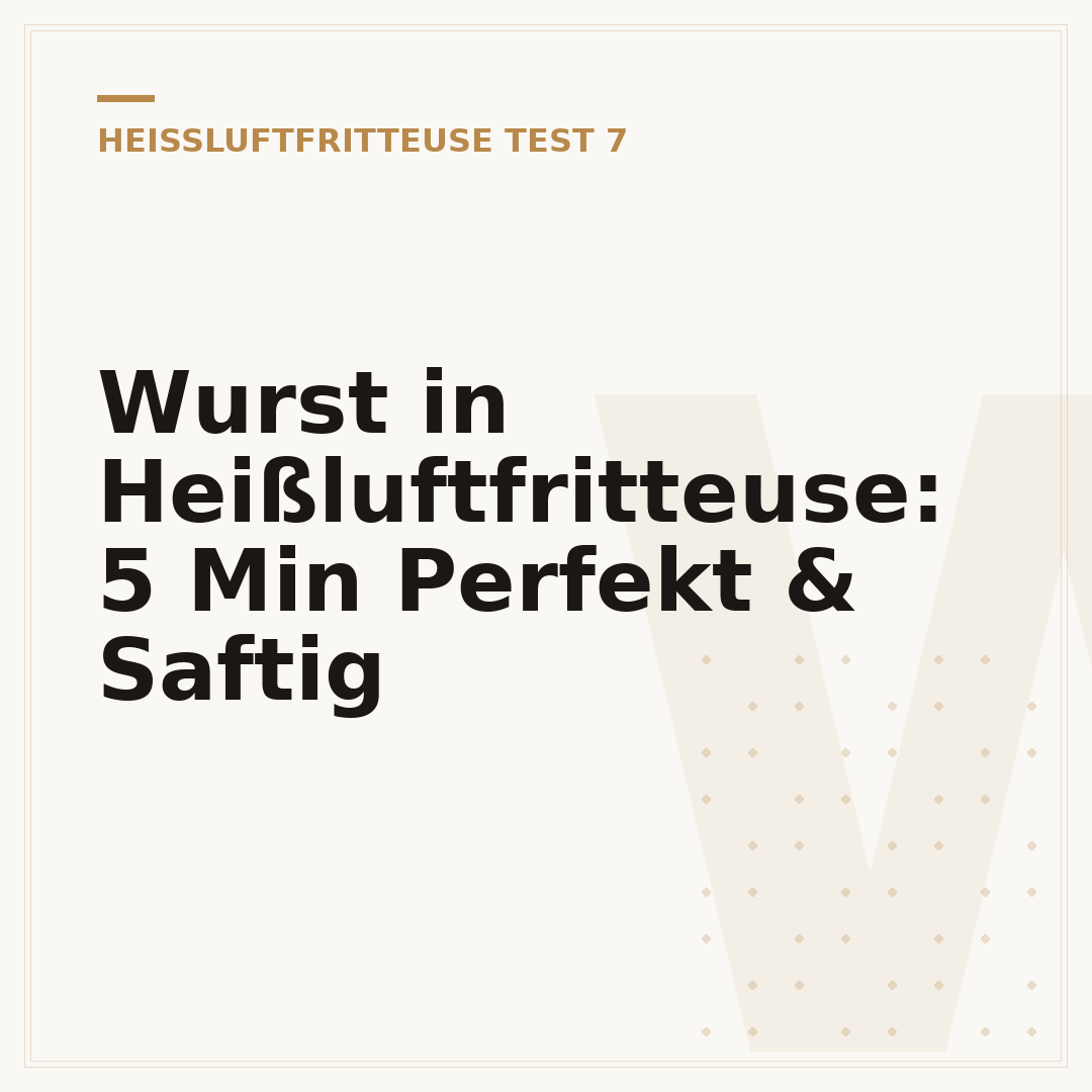 Wurst in Heißluftfritteuse: 5 Min Perfekt & Saftig