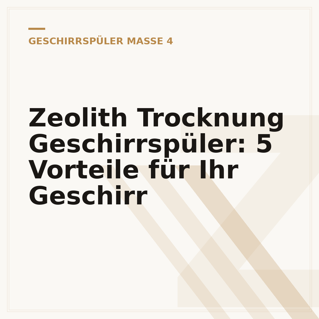 Zeolith Trocknung Geschirrspüler: 5 Vorteile für Ihr Geschirr